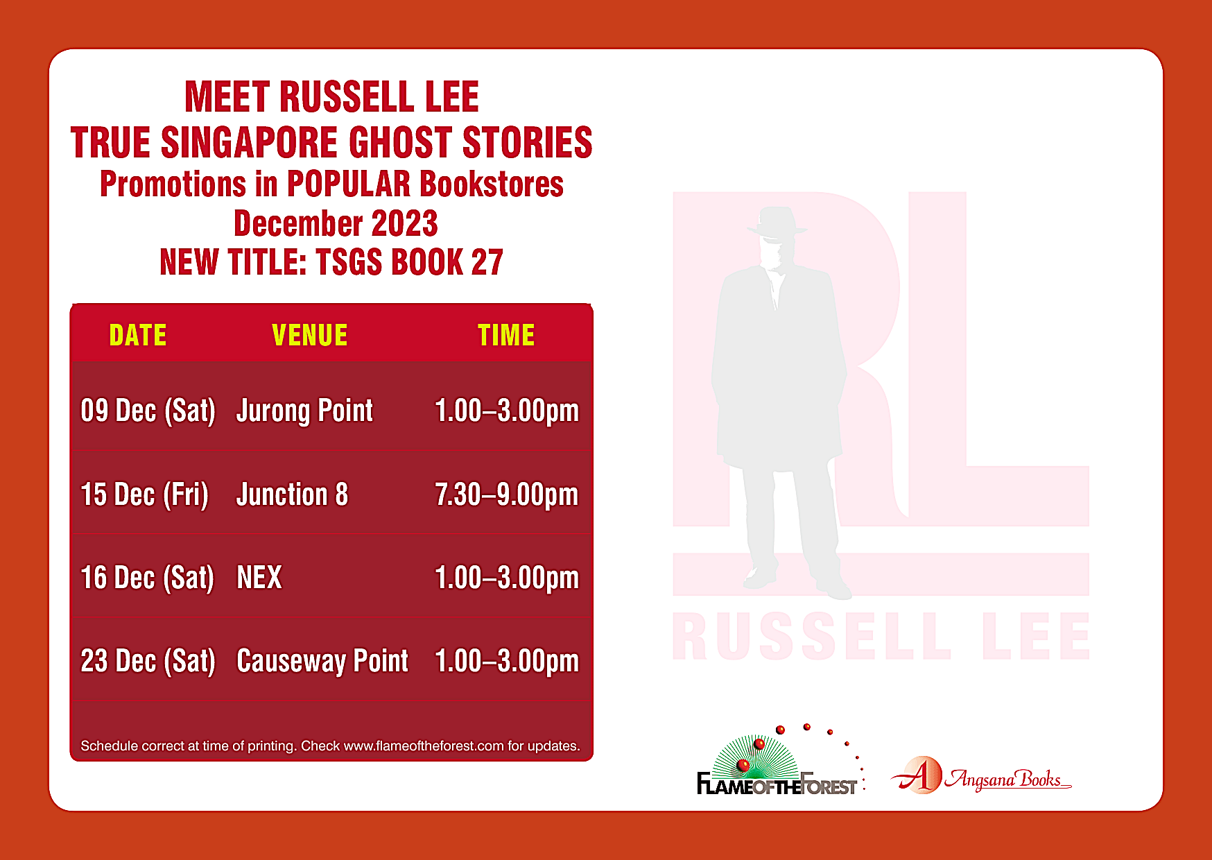 TRUE SINGAPORE GHOST STORIES EVENTS